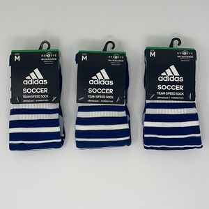 3 Pair - adidas Soccer Team Speed Sock - Size M